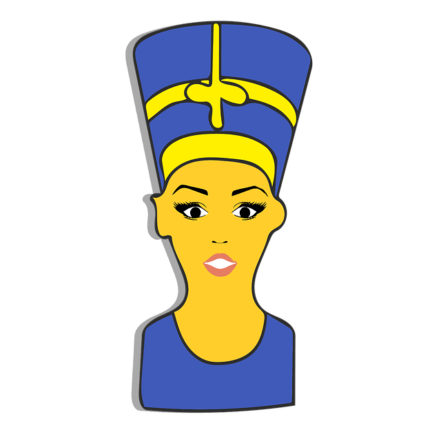 Free nefertiti emoji clipart illustration