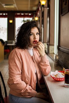 Personas, Niña, Mujer, Sesión, Comer