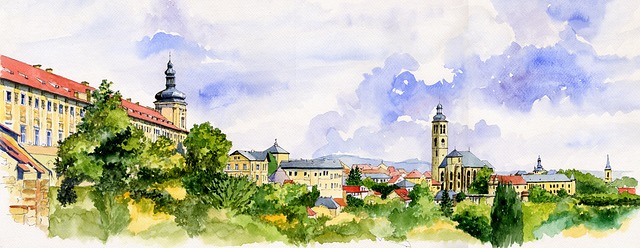 Free architecture czech republic panorama illustration