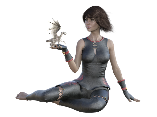 Download free HD stock image of Woman Dragon Free woman dragon mystical illustration