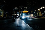 long exposure, bus, transportation
