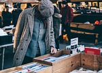 wooden, box, books