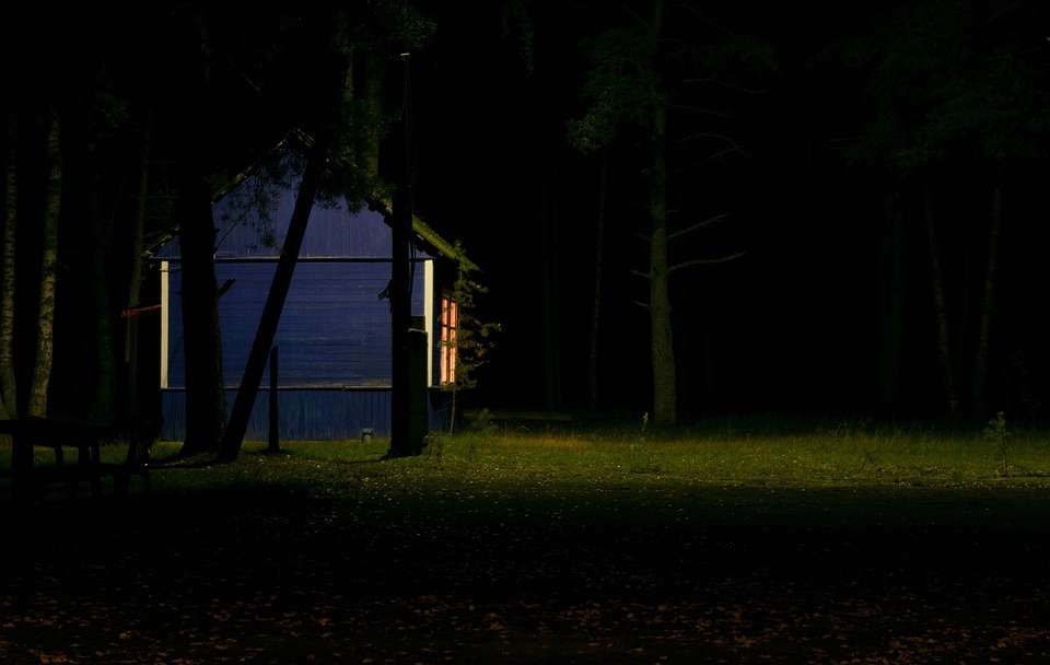 Image result for cottage in dark