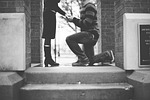black and white, people, man