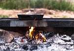 steel, grill, pan