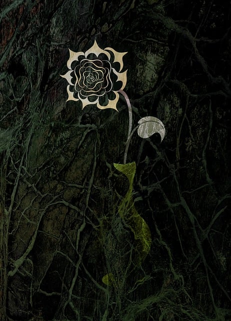 Free flower styling gloomy illustration