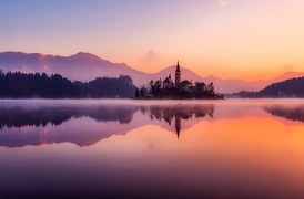 Bled, Slovenia, Lake, Island