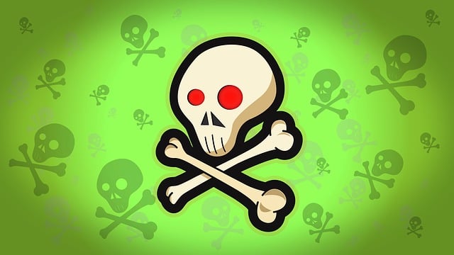 Free scull fear halloween illustration