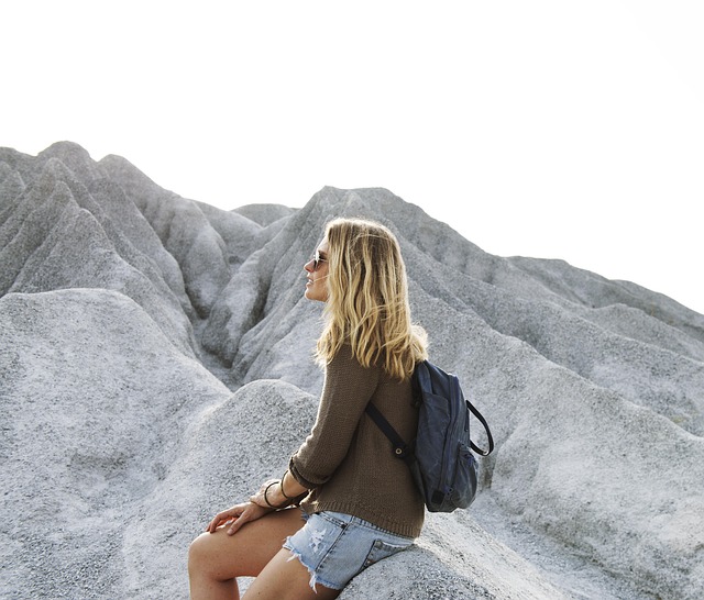 woman, young, chill, enjoyment, freedom, hiking, hobby, holiday, lake, leisure, mountain, nature, outdoors, peace, peaceful, person, recess, recreation, rest, serene, sitting, tourism, tranquil scene, travel, traveling, trekking, vacation, walking