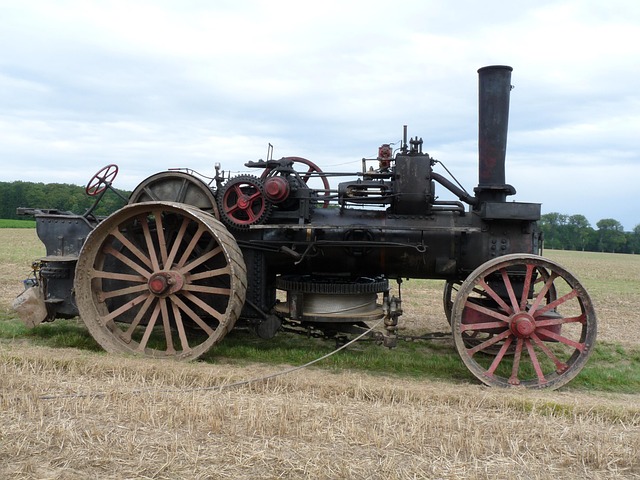 Free Steam Plow Agricultural Machine photo and picture