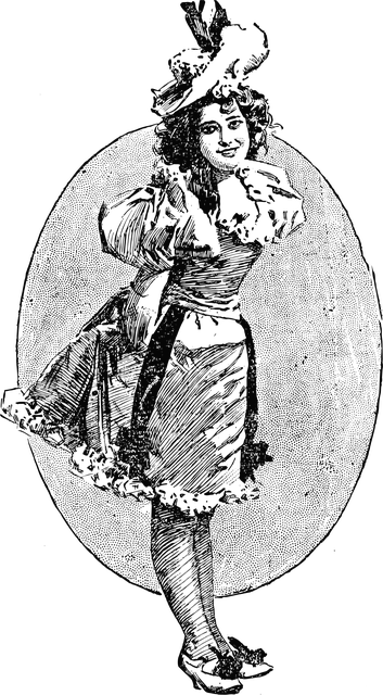 Free young girl vintage girl vector