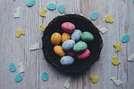 easter, eggs, basket