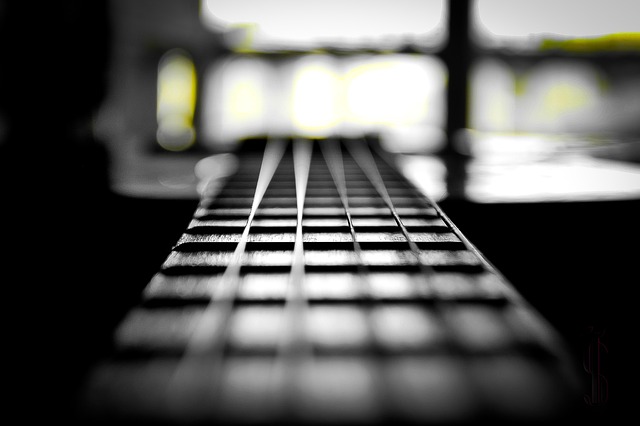 Free Guitar Black White photo and picture