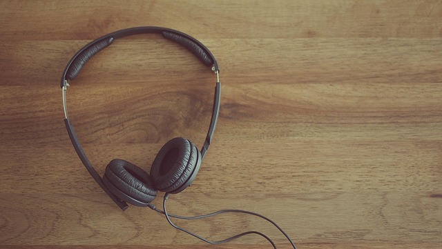 Headphones, audio, technology and wood — photo by StockSnap