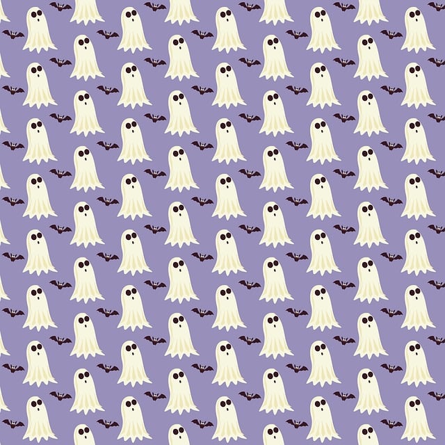 Free ghosts bats pattern illustration