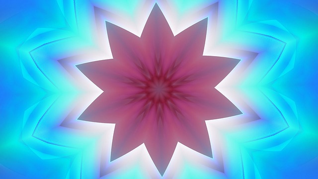Free flower glowing neon illustration
