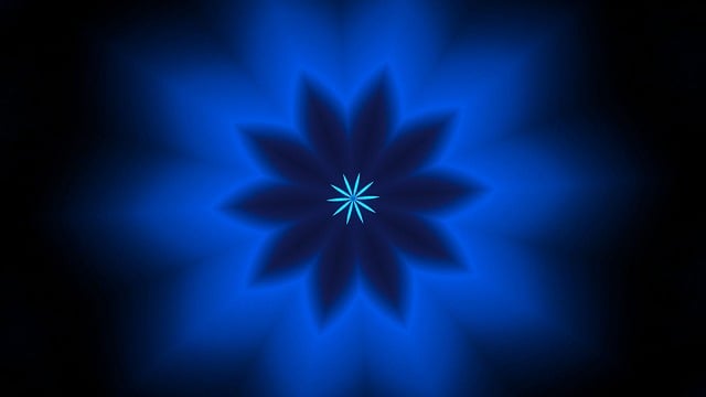 Free glowing flower neon illustration