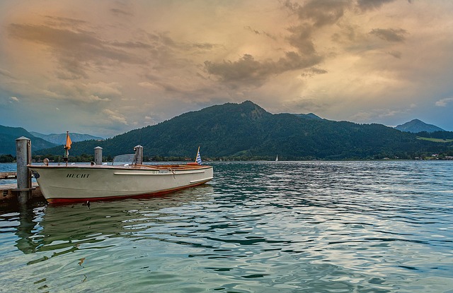 Wasser, See, Schiff, Spiegelung