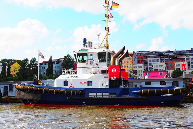 Trator, Porta, Hamburgo, Barco