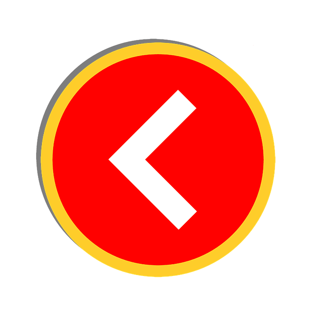 Free left arrow web design clipart illustration