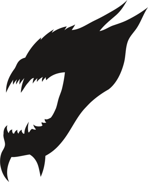 Free the head of the monster teeth vector