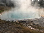 yellowstone, hot springs, waterfall