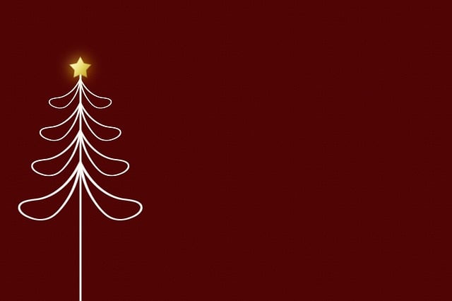 Weihnachtskarte, Roter Hintergrund