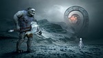 fantasy, winter, ork