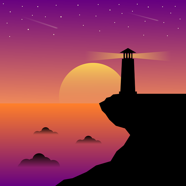 Free lighthouse tower sea vector