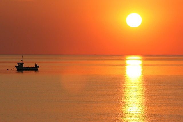 Free Sunset Sea photo and picture