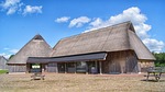 sheepfold, farm, blue sky