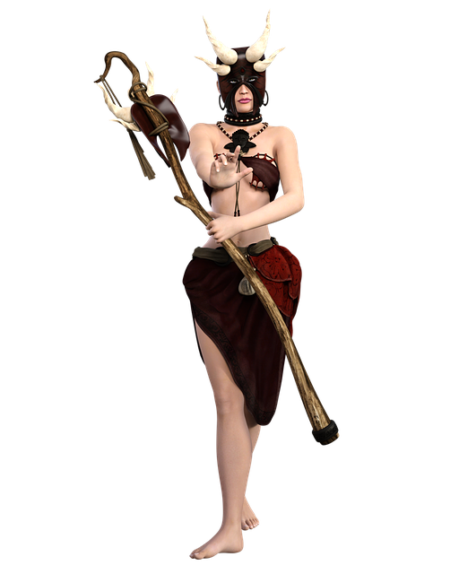 Free woman magic fantasy illustration