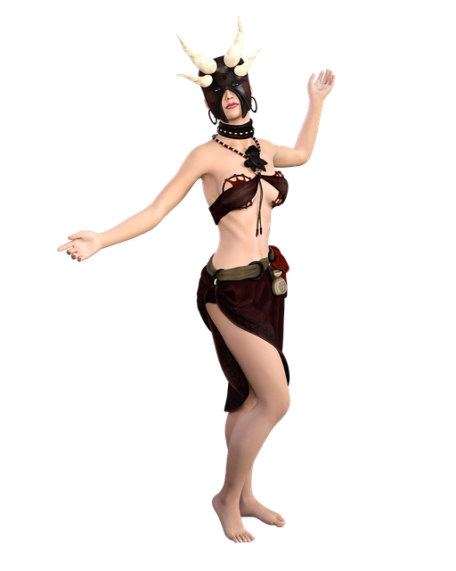Free woman magic fantasy illustration
