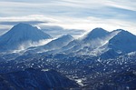 mountains, volcano, the foot