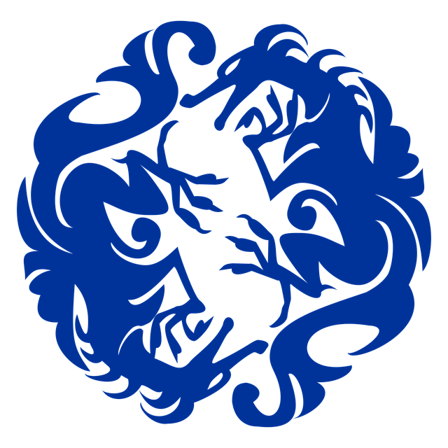 Free dragon coat of arms emblem illustration