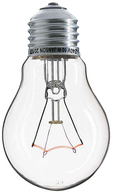 Free lightbulb filament glows illustration