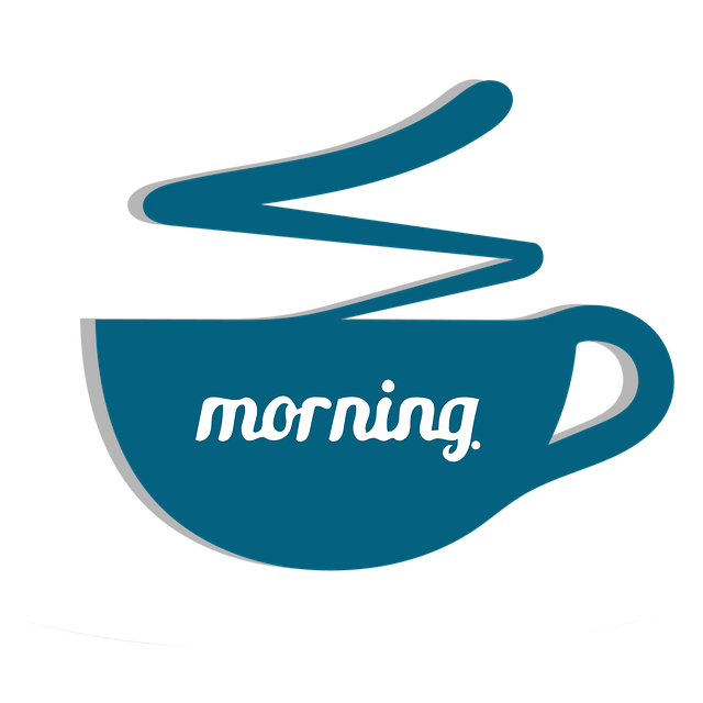 Free coffee morning text illustration