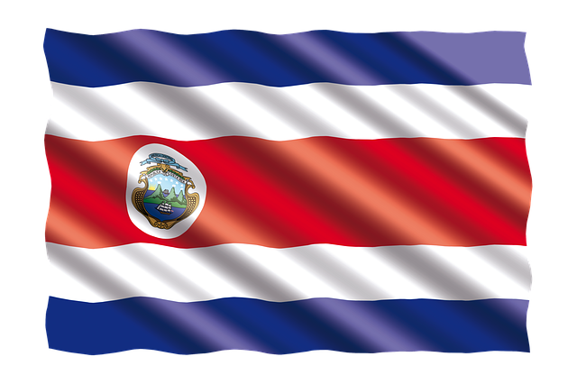 Free flag costa rica banner illustration