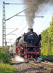 steam locomotive, steam special train, departure