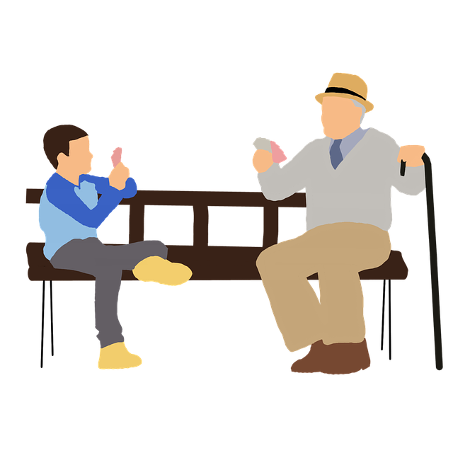 Free grandparent family child illustration