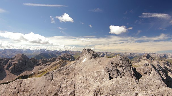Berge, Gipfel, Alpen, Panorama, Gebirge