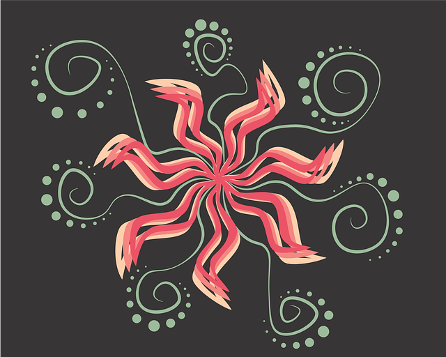 Free flower abstract design vector