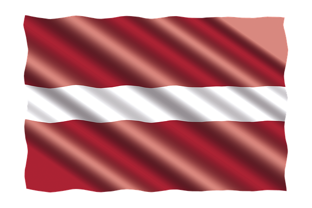 Free banner flag latvia illustration