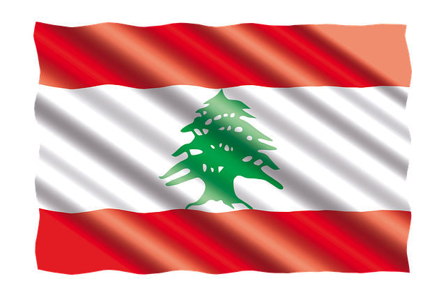 Free banner flag lebanon illustration