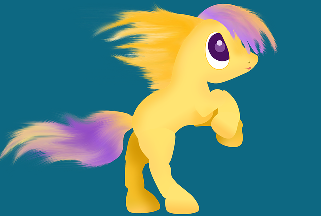 Free pony horse character illustration