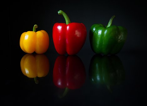 Farverig, Peberfrugter, Bærbar Tapet