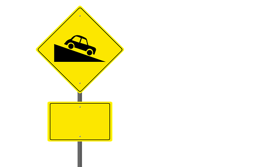 Free Road Sign Steep Hill Ahead photo and picture