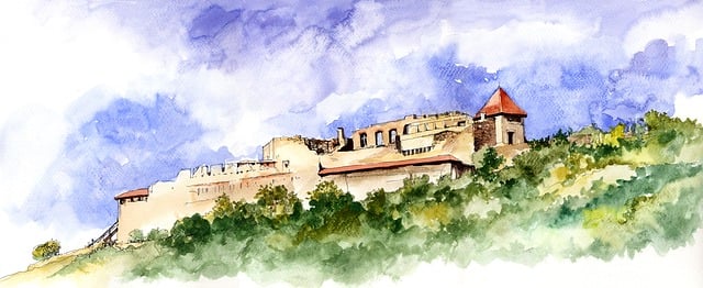 Free architecture hungary visegrad illustration
