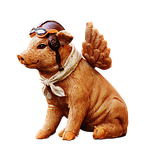 lucky pig, guardian angel, figure