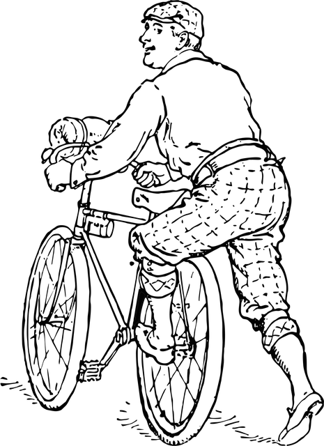 Free bike biking man on bike vector